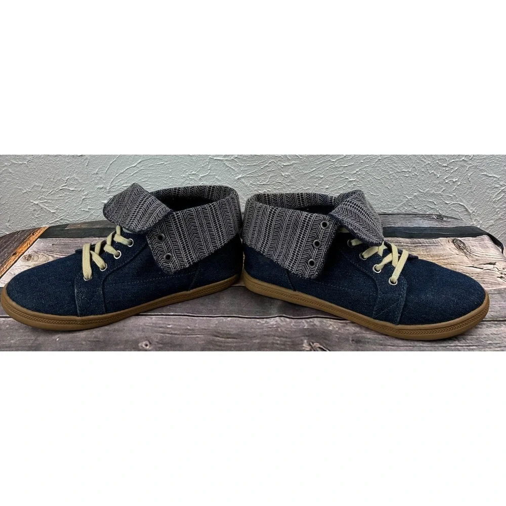 Rocket Dog Chukka Boots Womens Size 5 Blue Denim Foldover Casual Shoes